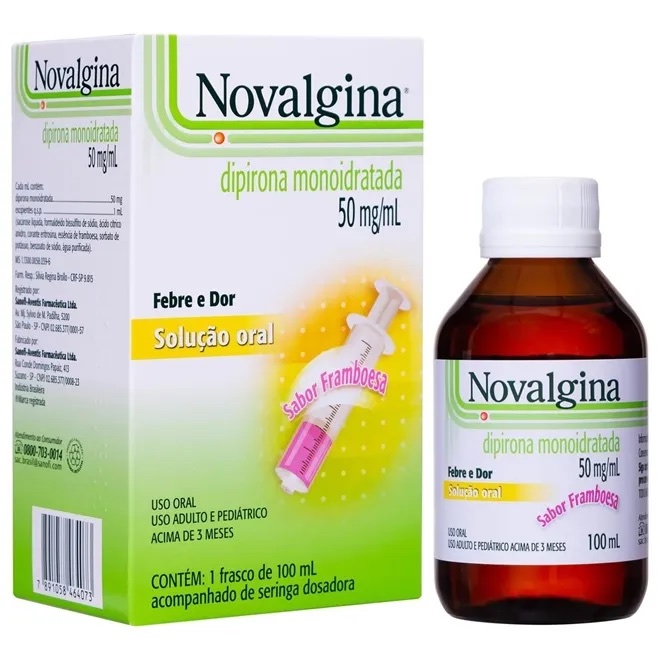 Produto NOVALGINA 50MG/ML LIQ 100ML