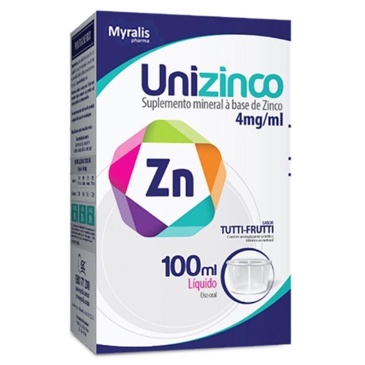 Produto UNIZINCO 17,6MG/ML LIQ 100ML
