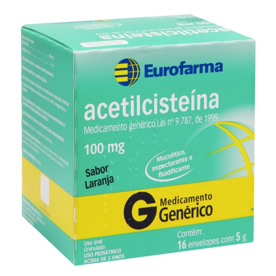 Produto ACETILCISTEINA 100MG 16ENV GR