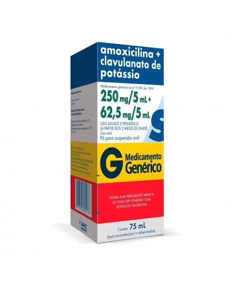 Produto AMOX+CLAV POT 250+62,5MG/5 75