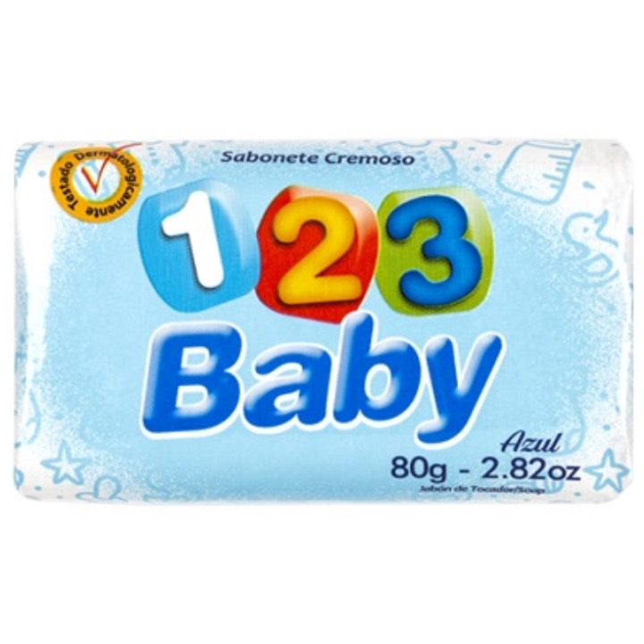 Produto SAB 123 BABY AZUL 80G