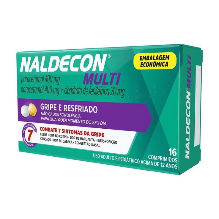 Produto NALDECON MULTI 800MG+20MG 16CP