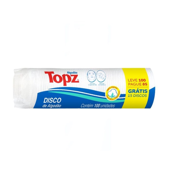 Produto ALGODAO TOPZ DISC 100UN