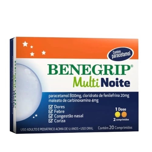 Produto BENEGRIP MULTI NOITE 20CP