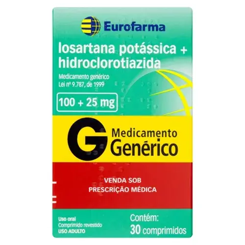 Produto LOSARTANA+HCTZ 100MG+25MG 30CP