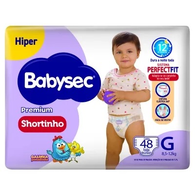 Produto FR BABYSEC GAL PIN SHOR G 48UN