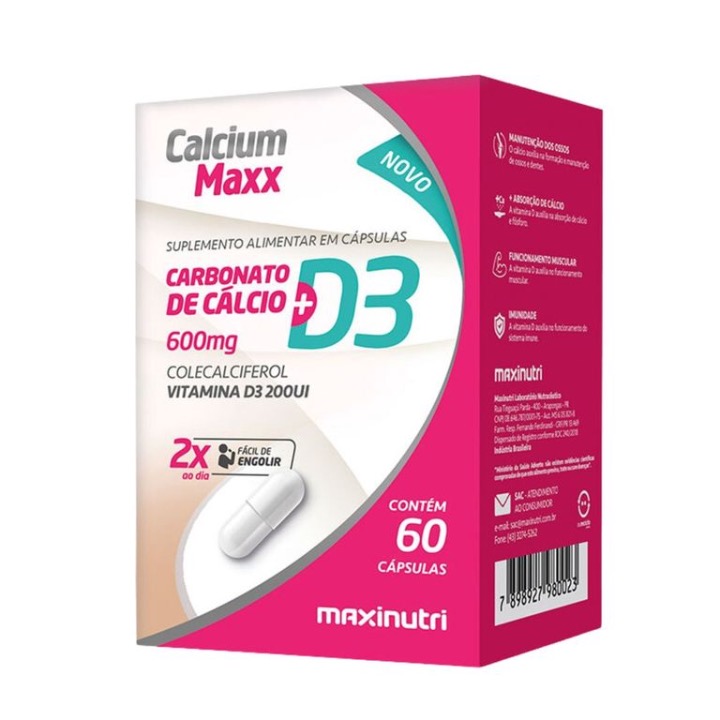 Produto CALCIUM MAXX D3 60CAP