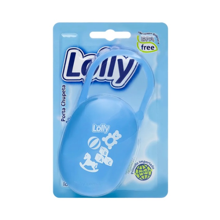 Produto PORTA CHUPETA LOLLY AZUL 1UN