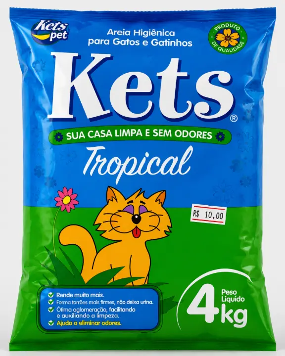 Produto Areia Sanitária Kets Tropical – 4kg