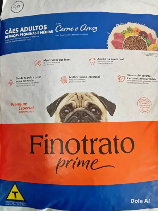 Produto Ração Finotrato Prime Premium Especial - Carne e Arroz para Cães Adultos Raças Pequenas e Médias 15kg