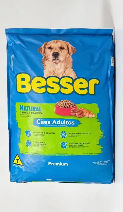 Produto Ração Besser Premium Natural - Carne e Frango para Cães Adultos 25kg