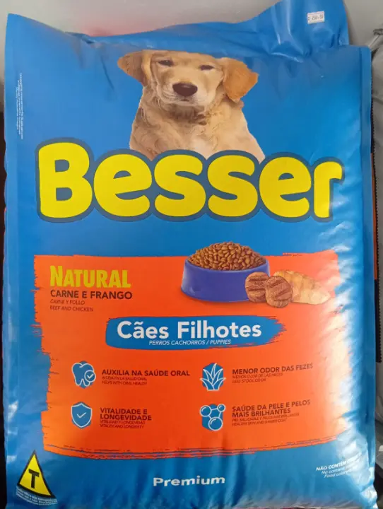 Produto Ração Besser Premium Natural - Carne e Frango para Cães Filhotes 20kg