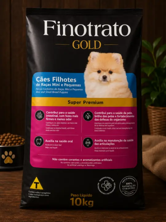 Produto Ração Finotrato Gold Super Premium Cães Filhotes Raças Mini e Pequenas – 10kg