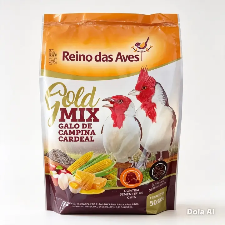 Produto Gold Mix Galo de Campina e Cardeal - Reino das Aves