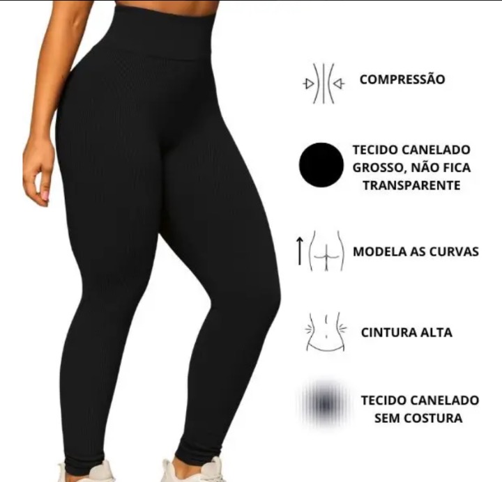 Produto Calça leg canelada premium