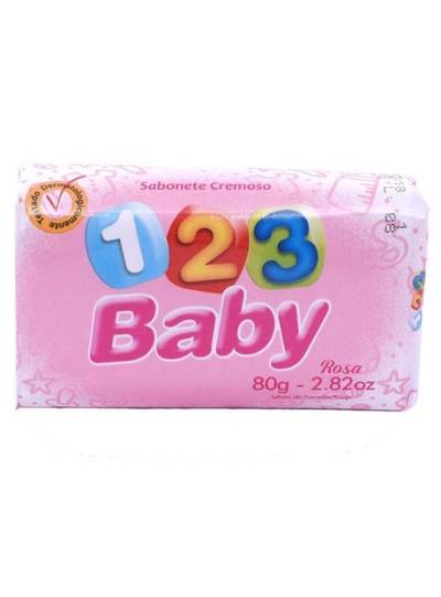 Produto SAB 123 BABY ROSA 80G