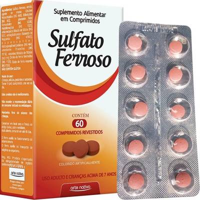 Produto SULFATO FERROSO 29MG 60CP