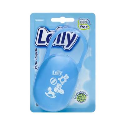 Produto PORTA CHUPETA LOLLY AZUL 1UN