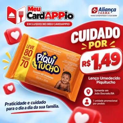 Produto Lenço umedecido Piquitucho
