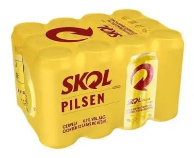 Produto Cerveja Skol Pilsen 12 Latas 473ml