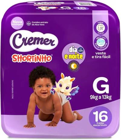 Produto Fraldas Descartáveis Cremer Shortinho G