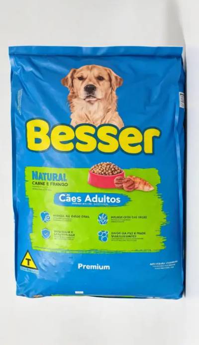 Produto Ração Besser Premium Natural - Carne e Frango para Cães Adultos 25kg