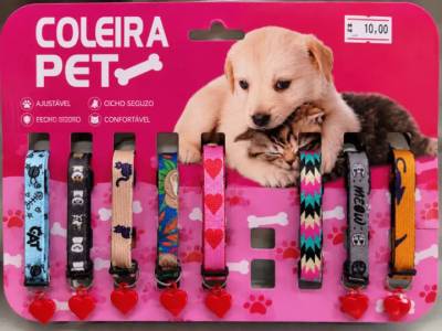 Produto Coleira Pet Estampada Diversos Modelos