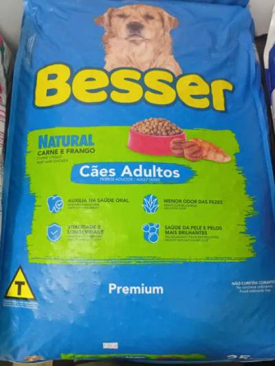 Produto Besser Natural Cães Adultos – Sabor Carne e Frango 7kg