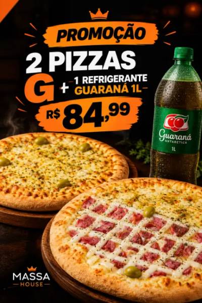 Produto 2 Pizzas Grande + Guaraná 1 Litro