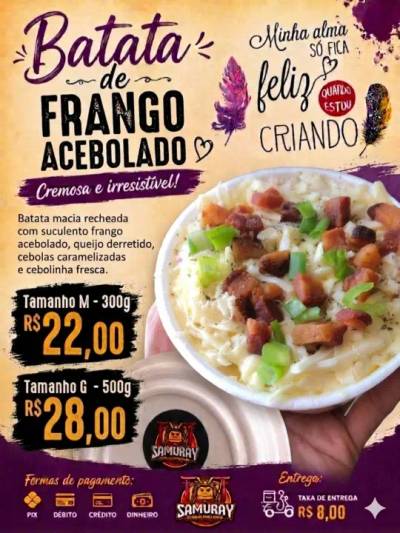 Produto Batata Recheada de frango 300g
