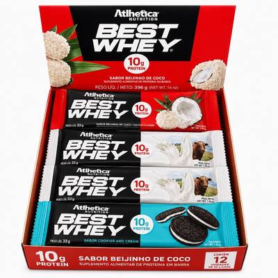 Produto Best Whey Bar (Beijinho de Coco)cookies e cream e leite