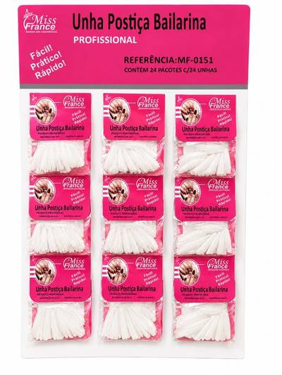 Produto Unha Postiça Bailarina Branca