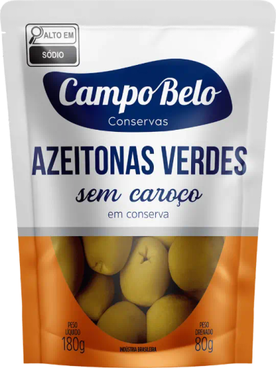 Produto Azeitonas Verdes Sem Caroço em Conserva 180g