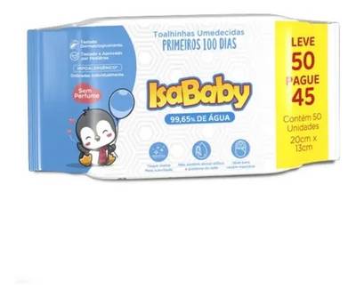 Produto Lenço Umidecido IsaBaby Primeiros Dias