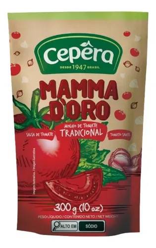 Produto Molho de Tomate Tradicional Mamma d'Oro da Cepêra