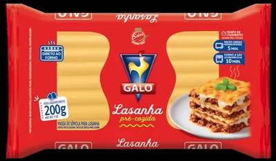 Produto Massa de Sêmola para Lasanha Pré-Cozida da marca Galo