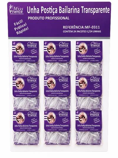 Produto Unha Postiça Bailarina Transparente