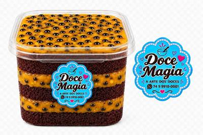 Produto Bolo no Pote Maracujá com Massa de Chocolate